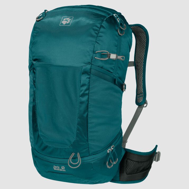 Jack Wolfskin Mens Kingston 30 Hiking Backpack Dark Green 580197JWT